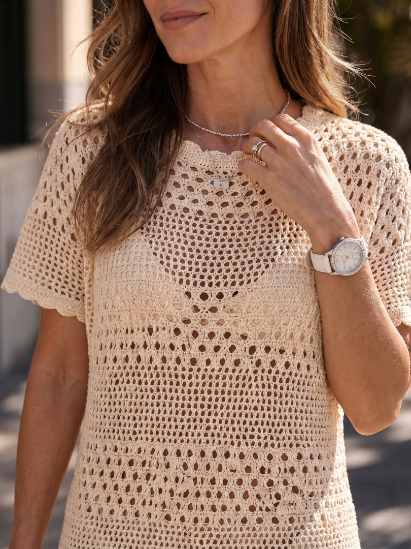 Elune | Robe Mini à Manches Ouvertes et Douces